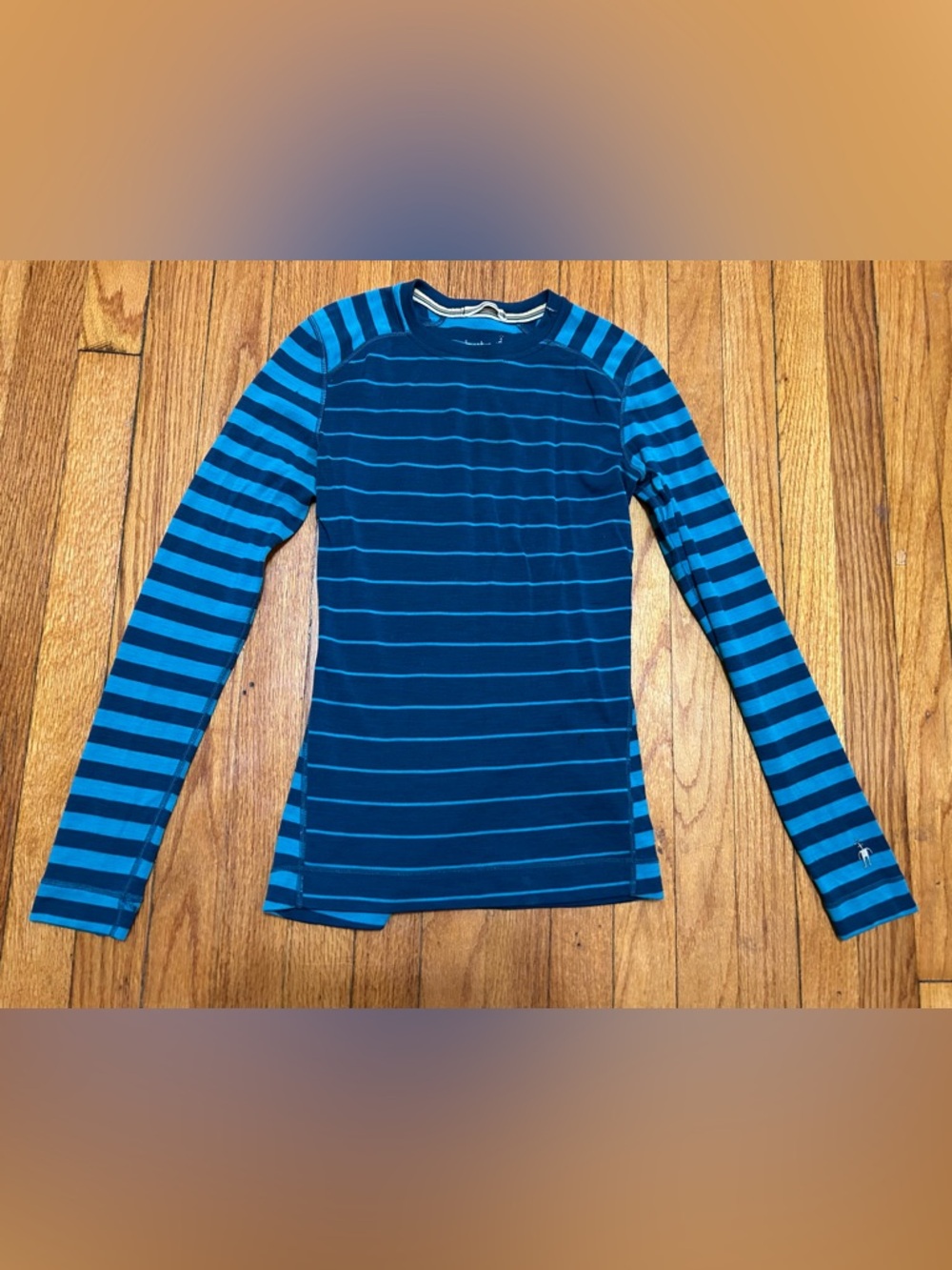 SMARTWOOL 100% Merino Wool Striped Crew Neck  Top  Small